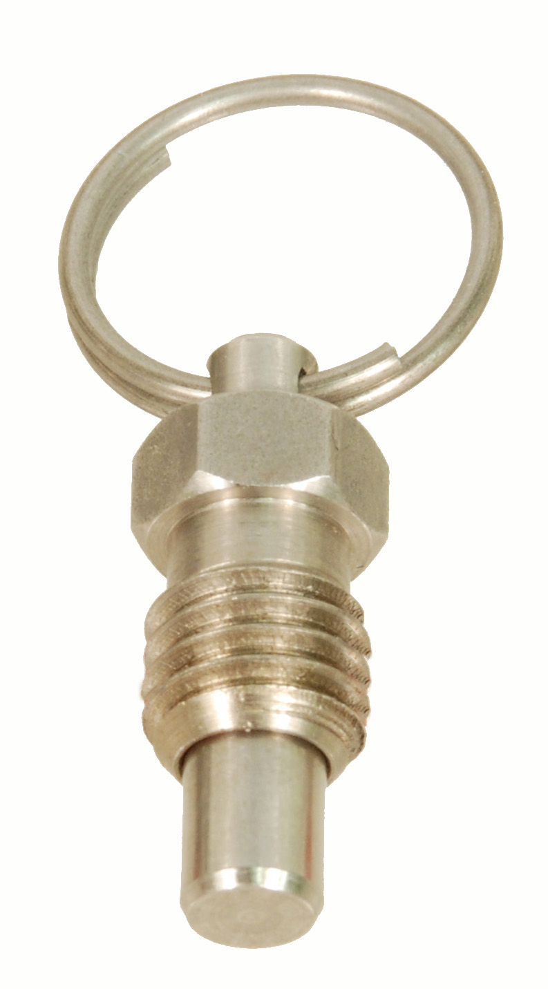 Steel or Stainless Steel Short Pull Ring Non Locking Plungers