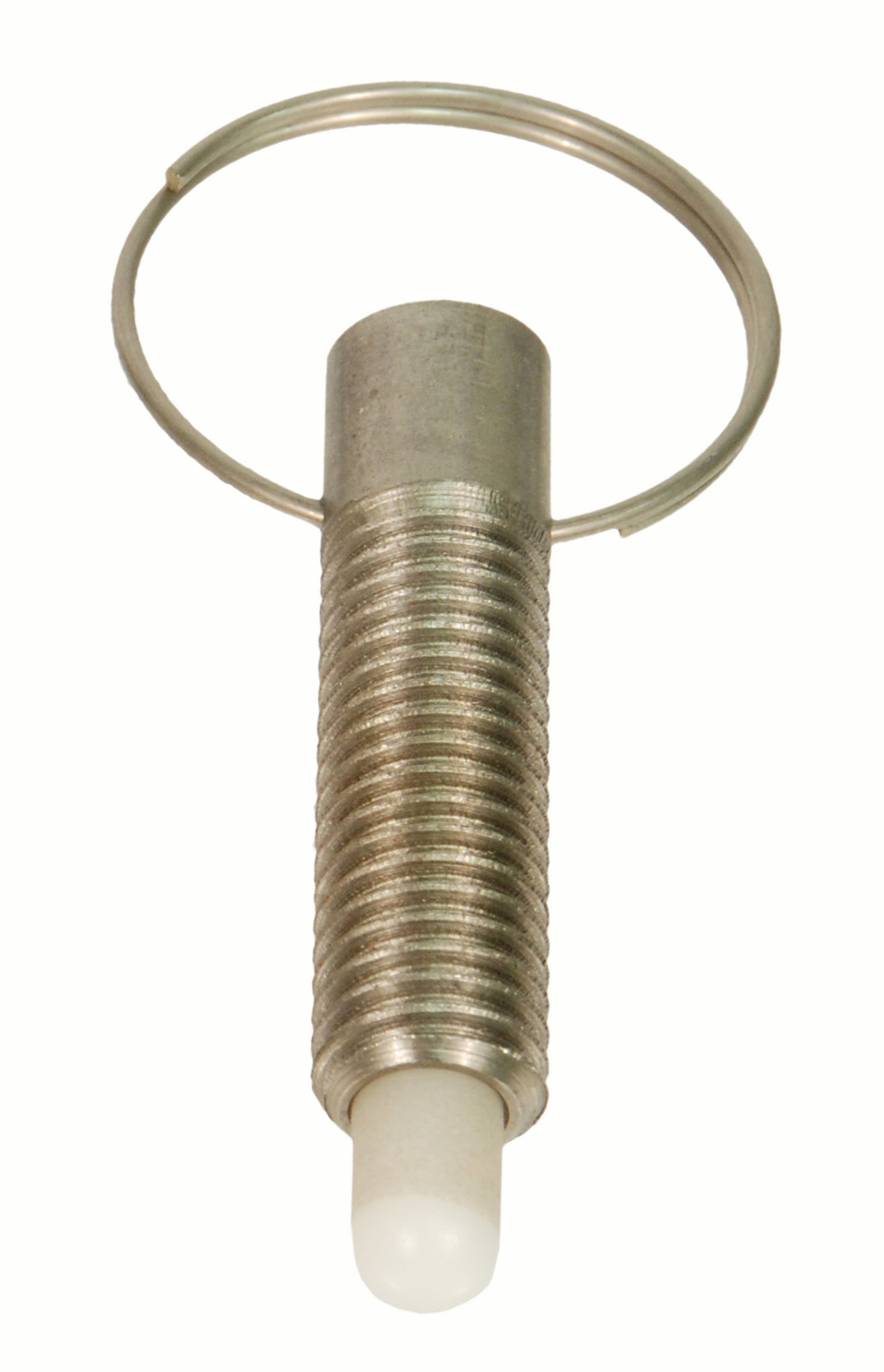 Steel and Stainless Steel Pull Ring - Standard Length - Locking Plungers - Radiused Delrin Nose