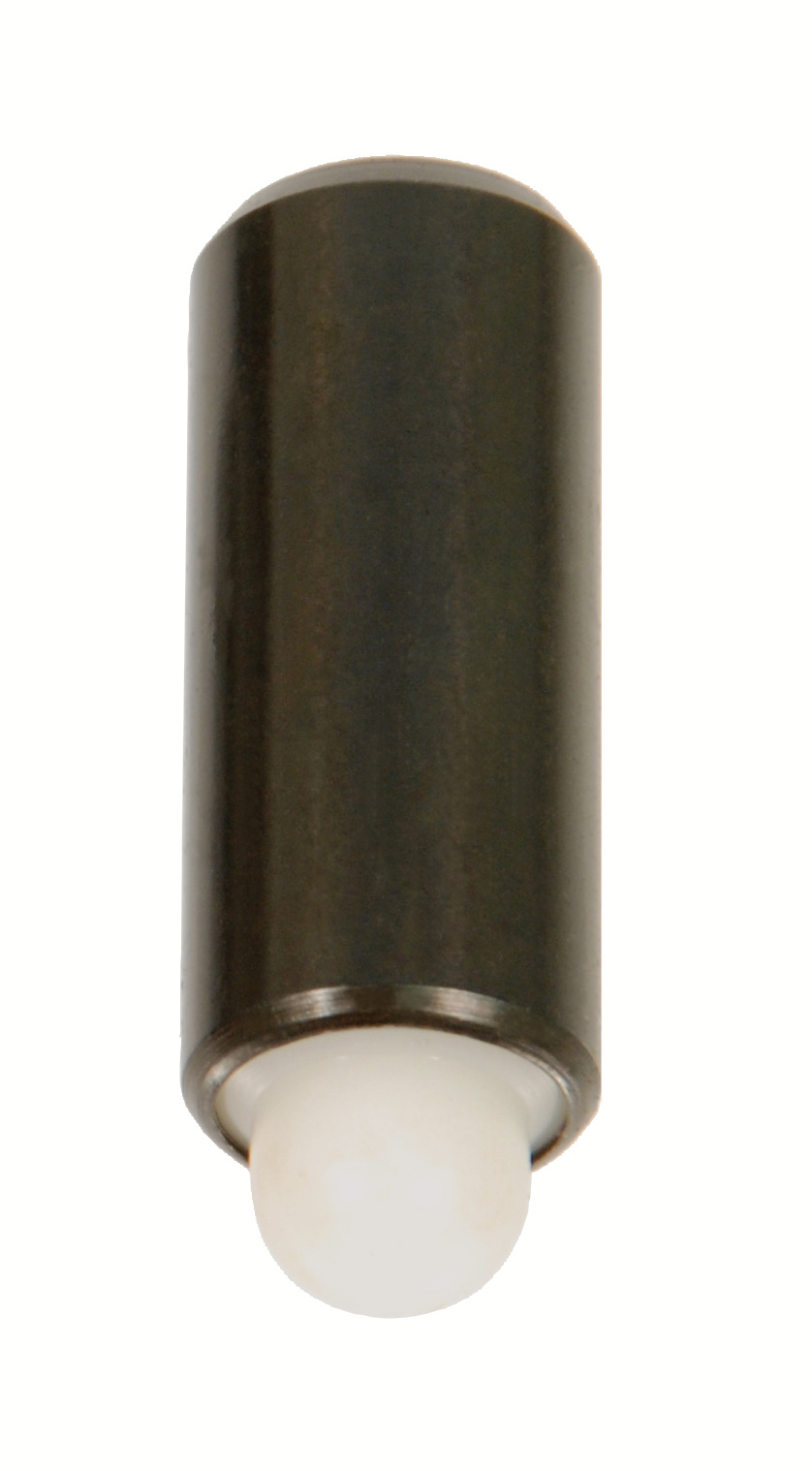 Press Thru Spring Plungers - Light Pressure, White Delrin Nose End Force: 0.75 Initial x 2.5 Final